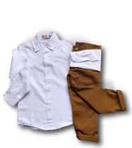 Roupa Social Infantil Masculina Caramelo Novidade Luxo - mundo princípe kids