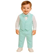 Roupa Social Menino Batizado Inverno Casamento Luxo