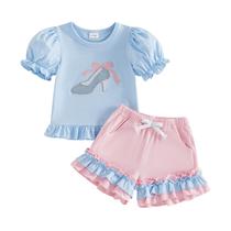Roupa Summffie Toddler para bebês e meninas, roupa de verão 6-12M