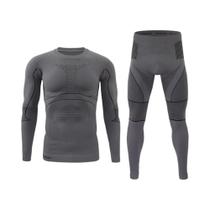 Roupa Térmica Tática Sem Costura Para Homens, Calças Longas Respiráveis Para Treinamento E Ciclismo