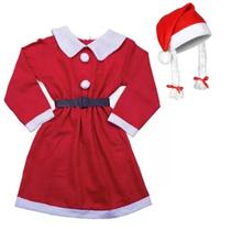 Roupa Vestido Fantasia de Mamãe Noel Adulto Natal