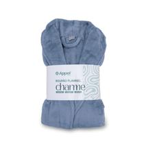 Roupao Adulto Appel Microfibra Charme Flannel Azul Denim