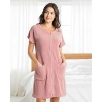 Roupao Adulto Com Ziper Daniela Tombini Atoalhado Kn Rose Roupao Adulto Com Ziper Daniela Tombini Atoalhado Kn Rose