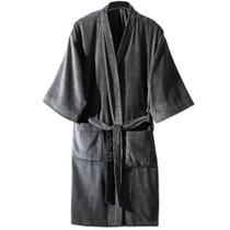 Roupão Adulto Felpudo Aveludado Dohler Velour Grafite - Tamanho G