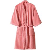 Roupão Adulto Felpudo Aveludado Dohler Velour Rosê - Tamanho GG