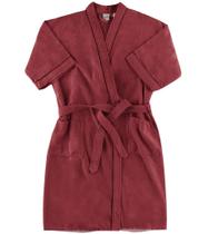 Roupão Adulto Felpudo Aveludado Teka Premium Vinho - Tamanho G