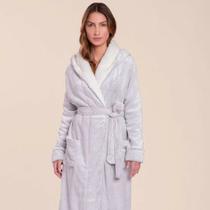 Roupao Adulto Fleece Lua Lua Cloudy Moon Cinza