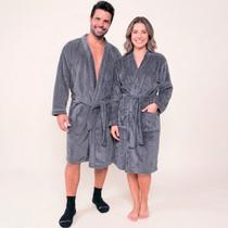 Roupão Adulto Microfibra Benévola Antialérgico Feminino e Masculino Macio Confortável Quentinho