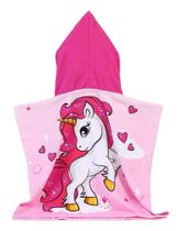 Roupão Atoalhado Infantil Unicórnio Com Capuz Praia Piscina Roupão Atoalhado Infantil Unicórnio Com Capuz Praia Piscina