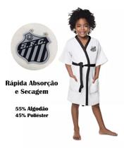 Roupao Aveludado Infantil Quimono Estampa Time Santos M Lepper Roupao Aveludado Infantil Quimono Estampa Time Santos M Lepper