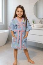 Roupão Aveludado Quimono Infantil 8 a12 Anos Stitch Lepper