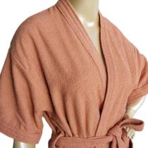 Roupão Banho Adulto Atoalhado Algodão Feminino Masculino Robe M GG