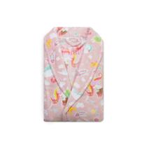 Roupão Camesa Infantil Microfibra Antialérgico Macio Aveludado Com Faixa e Bolso Manga Longa