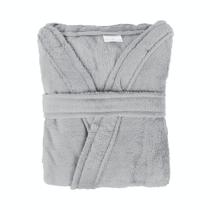 Roupão Chronos Plush Microfibra Kimono Tamanho G - Platina