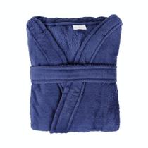 Roupão Chronos Plush Microfibra Kimono Tamanho GG - Indigo