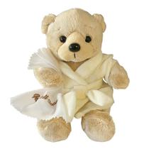 Roupão creme Teddy Bear Ganz Get Well Soon com cobertor de 23 cm
