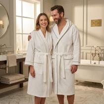 Roupão de Banho Adulto Dubai Piquet 100 Algodão Macio Absorvente Unissex Roupão de Banho Adulto Dubai Piquet 100 Algodão Macio Absorvente Unissex