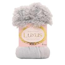 Roupão De Banho Adulto Microfibra Flannel Luxus Toque Macio - PRATA P