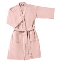 Roupão de Banho Atoalhado Adulto Velour Confort Liso Felpudo Elegante Algodão Rosa Claro Roupão de Banho Atoalhado Adulto Velour Confort Liso Felpudo Elegante Algodão Rosa Claro
