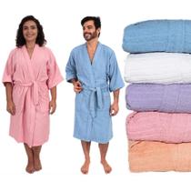 Roupão de Banho Atoalhado Luxo 100 Algodão M , G e GG Feminino e Masculino Unisex
