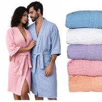Roupão de Banho Atoalhado Luxo 100 Algodão M , G e GG Feminino e Masculino Unisex - Allstate