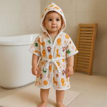 Roupão De Banho Bebê Praia Piscina Capuz Macio Seca soft Fralda 100% Algodão Infantil Confortável Inverno Menina Menino Neutro Estampado até 6 meses Roupão De Banho Bebê Praia Piscina Capuz Macio Seca soft Fralda 100% Algodão Infantil Confortável Inverno Menina Menino Neutro Estampado até 6 meses