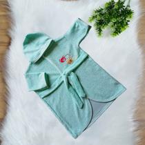 Roupão De Banho Bordado Bebe com Capuz Infantil Atoalhado Menina Menino Algodão RN a 03 Meses