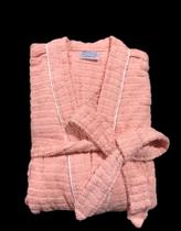 Roupão de Banho Briza Atoalhado Adulto c/ Viés 100% Algodão Manga Curta (4022) Salmão Tam G Roupão de Banho Briza Atoalhado Adulto c/ Viés 100% Algodão Manga Curta (4022) Salmão Tam G