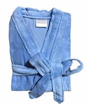Roupão de Banho Briza Veludo Adulto 100% Algodão Manga Curta (3008) Azul Tam GG Roupão de Banho Briza Veludo Adulto 100% Algodão Manga Curta (3008) Azul Tam GG