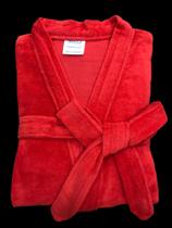 Roupão de Banho Briza Veludo Adulto 100% Algodão Manga Curta (3008) - Plus Size GGG Goiaba Roupão de Banho Briza Veludo Adulto 100% Algodão Manga Curta (3008) - Plus Size GGG Goiaba