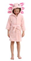 Roupão de banho CuteOn Kids Roupão de banho Axolotl para crianças de 6 a 7 anos Roupão de banho CuteOn Kids Roupão de banho Axolotl para crianças de 6 a 7 anos