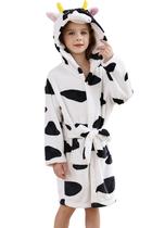 Roupão de banho DELEY unissex para meninos e meninas, crianças, flanela de vaca Roupão de banho DELEY unissex para meninos e meninas, crianças, flanela de vaca