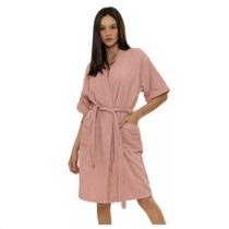 Roupão De Banho Felpudo Atoalhado Adulto Tamanho GG Rose Roupão De Banho Felpudo Atoalhado Adulto Tamanho GG Rose