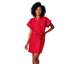 Roupão De Banho Feminino Felpudo Liso Manga Curta M 38/42 Roupão De Banho Feminino Felpudo Liso Manga Curta M 38/42