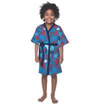 Roupão de banho infantil aveludado spider man - lepper
