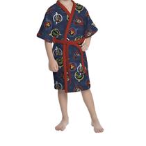Roupão de Banho Infantil Vingadores Aveludado Azul Algodão Menino Lepper