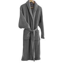 Roupão De Banho Microfibra Adulto Plush Poliéster Home Design Corttex Chumbo M Roupão De Banho Microfibra Adulto Plush Poliéster Home Design Corttex Chumbo M