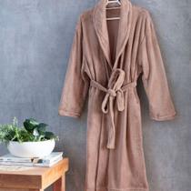 Roupão de banho microfibra macio antialergico unissex tamanho u