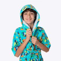 Roupão de Banho Multibichos Juvenil Menino Puket 10500674