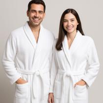 Roupão de Banho Neo Velour Ultra Macio Microfibra M e G Adulto Masculino Feminino