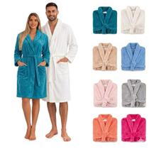 Roupão de Banho Neo Velour Ultra Macio Microfibra M e G Adulto Masculino Feminino