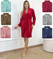 Roupão de Banho Neo Velour Ultra Macio Microfibra M e G Adulto Masculino Feminino Roupão de Banho Neo Velour Ultra Macio Microfibra M e G Adulto Masculino Feminino