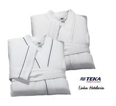 Roupão De Banho Piquet Teka Algodão Unissex Hotel luxo Roupão De Banho Piquet Teka Algodão Unissex Hotel luxo