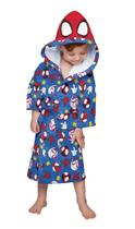 Roupão de banho/piscina c/ capuz spidey-homem aranha-lepper Roupão de banho/piscina c/ capuz spidey-homem aranha-lepper