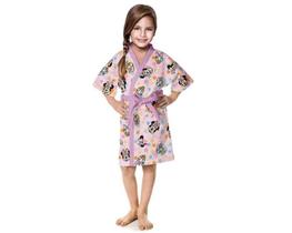 Roupão de Banho Piscina Infantil Aveludado Quimono Estampado - Lepper Roupão de Banho Piscina Infantil Aveludado Quimono Estampado - Lepper