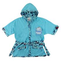 Roupão de Bebê Maffessoni com Capuz Estampado Azul Roupão de Bebê Maffessoni com Capuz Estampado Azul