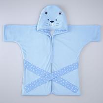 Roupão de bebê plush c/ capuz bordado bublim petit Roupão de bebê plush c/ capuz bordado bublim petit