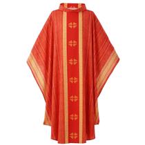 Roupão de igreja BLESSUME Priest Liturgical Chasuble vermelho poliéster