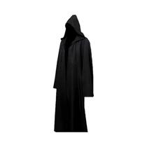 Roupão De Mago Preto Com Capuz Para Adultos, Fantasia De Halloween, Camisa Longa, Túnica De Roupão De Mago Preto Com Capuz Para Adultos, Fantasia De Halloween, Camisa Longa, Túnica De