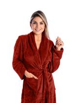 Roupão de Microfibra Adulto Fleece - Feminino/masculino - 220gr/m - Premium - Andreza Enxovais